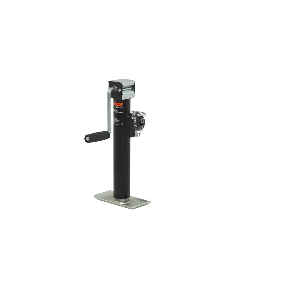 Weld On Pipe Mount Swivel Jack, 10" Lift, Side Wind, Black, 2K - 28321